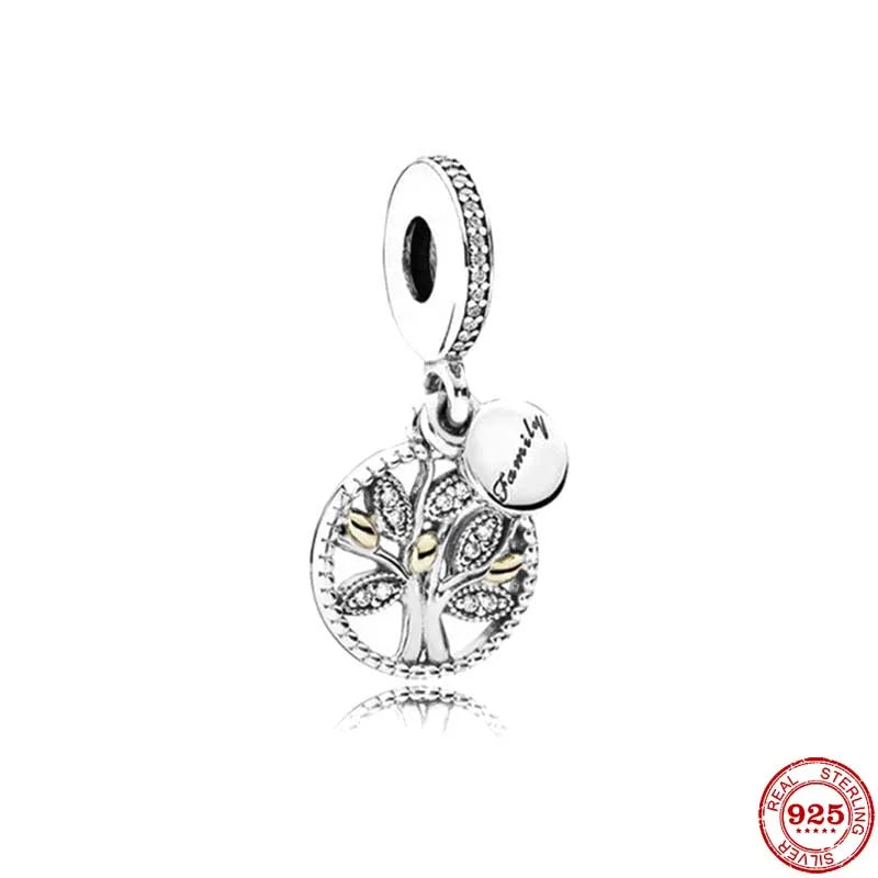 “925 Silver Family Charm Pendant - Sparkling Boy/Girl Bead for Pandora Bracelet.”
