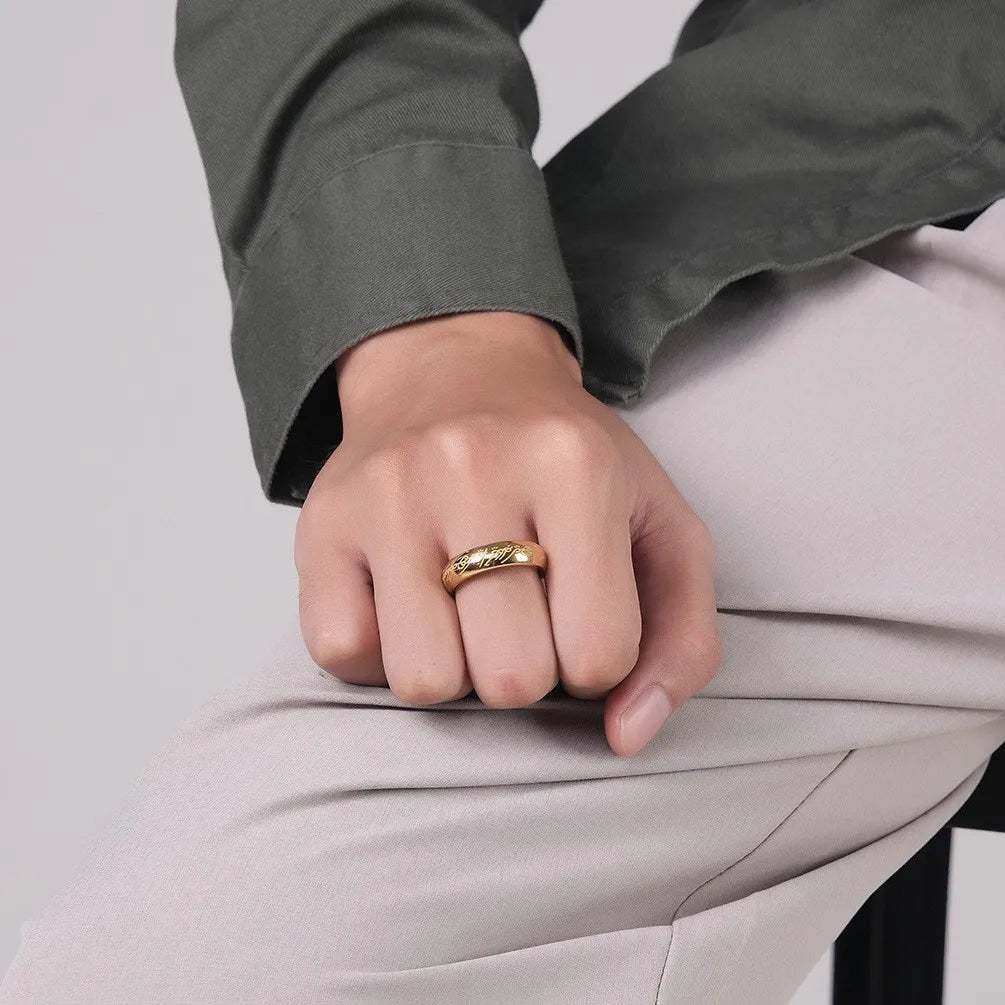 "Stainless steel Language Rings for Unisex Fashion Accessories Jewelry"