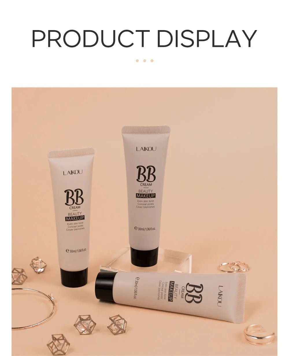 “30ml BB Cream Concealer – 6 Colors, Natural Finish, Lightweight Primer & Full Coverage”