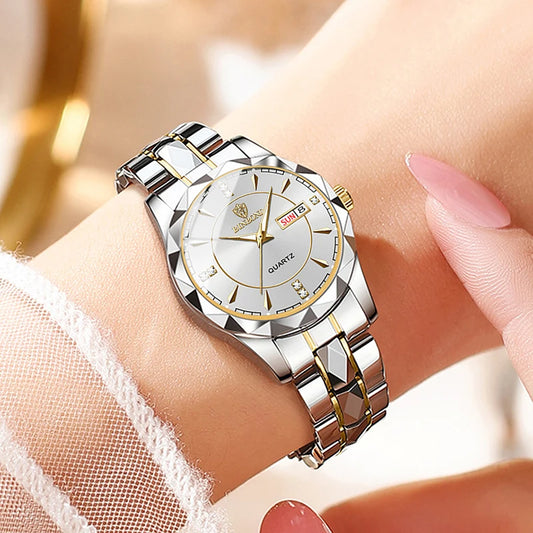 “Luxury Women’s Quartz Watch: Fashionable, Waterproof, Luminous, Perfect Gift Accessory.”