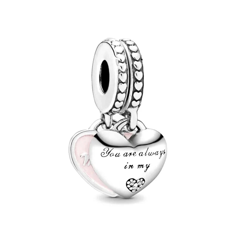 “925 Silver Family Charm Pendant - Sparkling Boy/Girl Bead for Pandora Bracelet.”