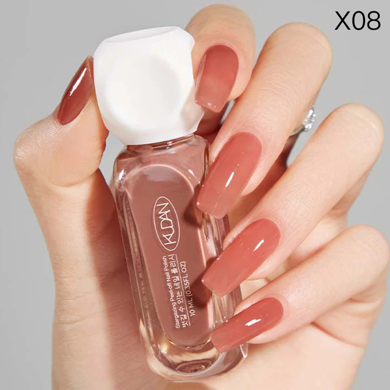 “10ml Water-Based Peel Off Nail Polish, Glitter Colors, Manicure Supplies”