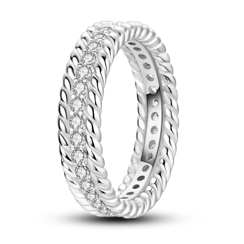 “925 Silver Zircon Star Ring - Geometric Design for Engagements & Valentine’s Gifts.”