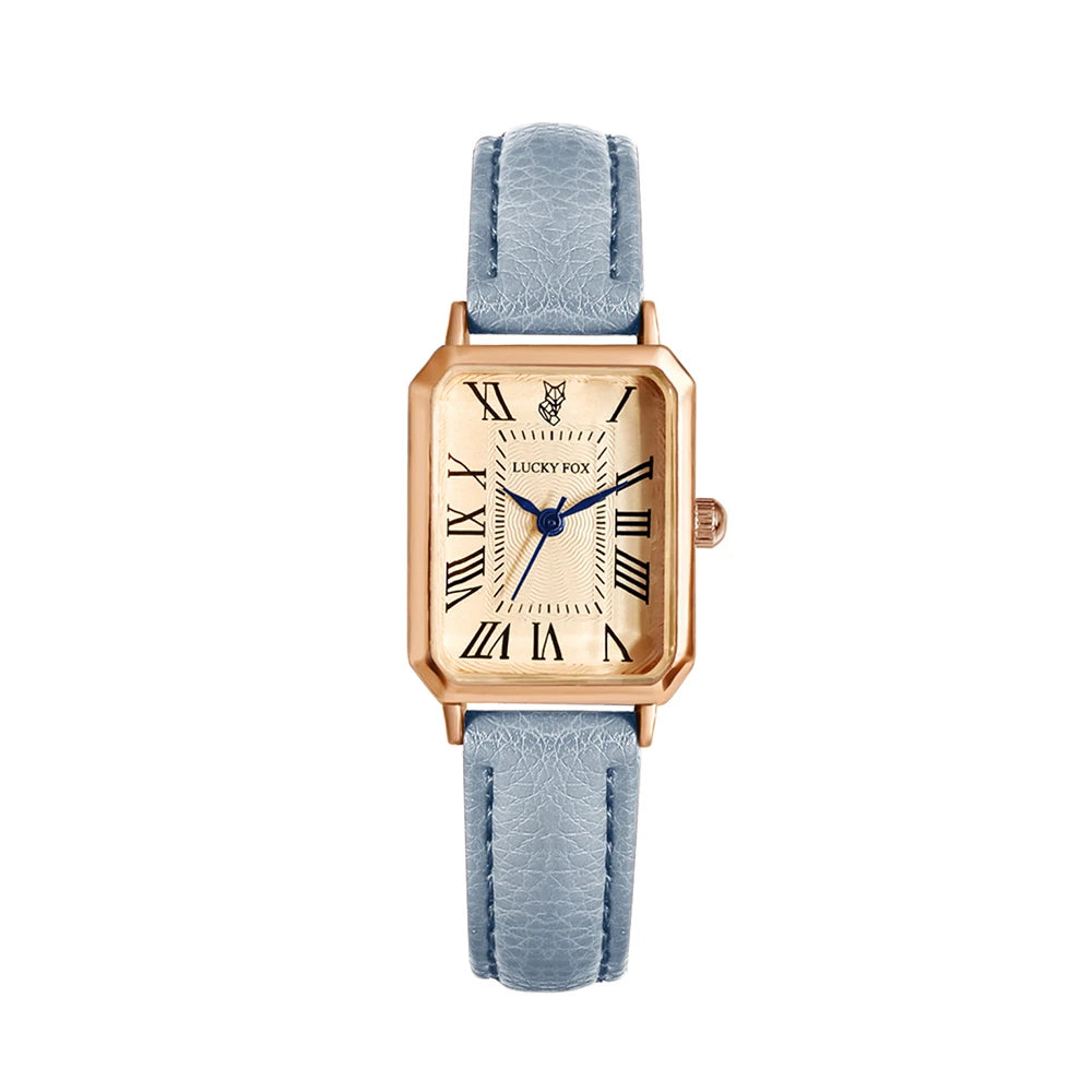 “Fashion Retro Digital Dial Watch - Square Leather Strap Quartz Wristwatch for Women.”