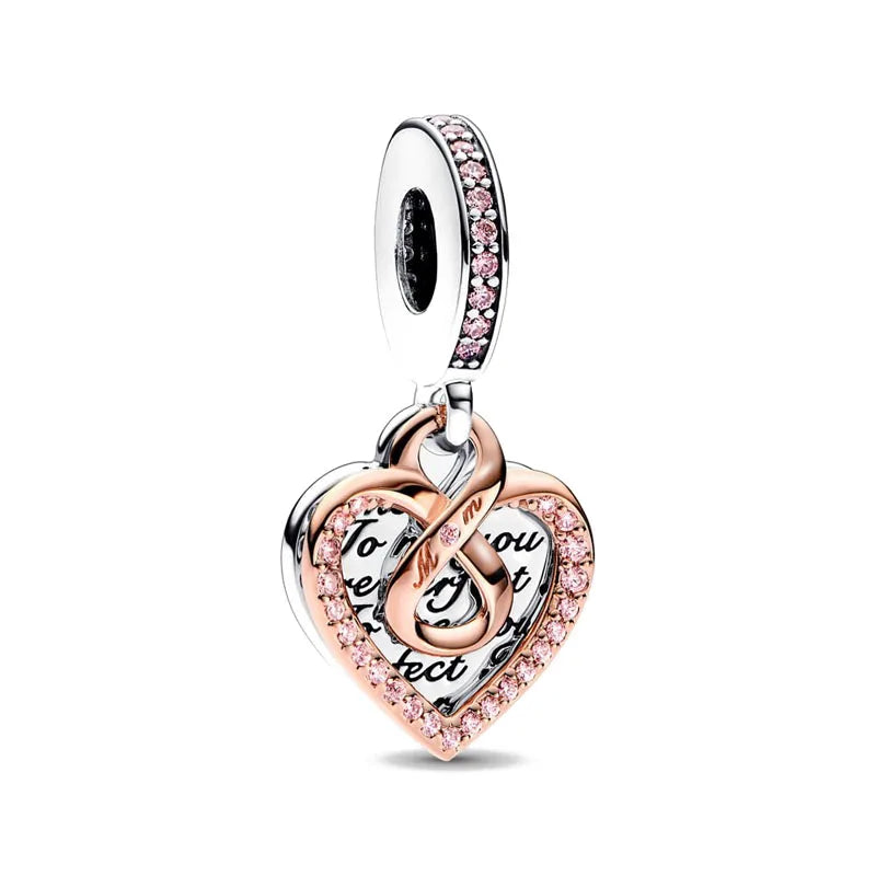 “925 Silver Family Charm Pendant - Sparkling Boy/Girl Bead for Pandora Bracelet.”