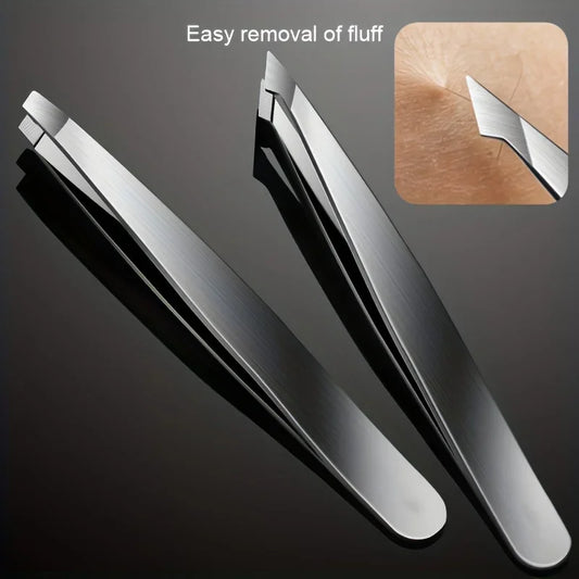 “4pcs Professional Tweezers Set, Perfect for Effortless Eyebrow and Splinter Removal.”