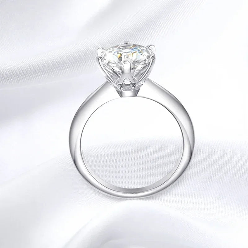 “GRA-certified moissanite solitaire ring, VVS1, perfect for engagement or wedding.”