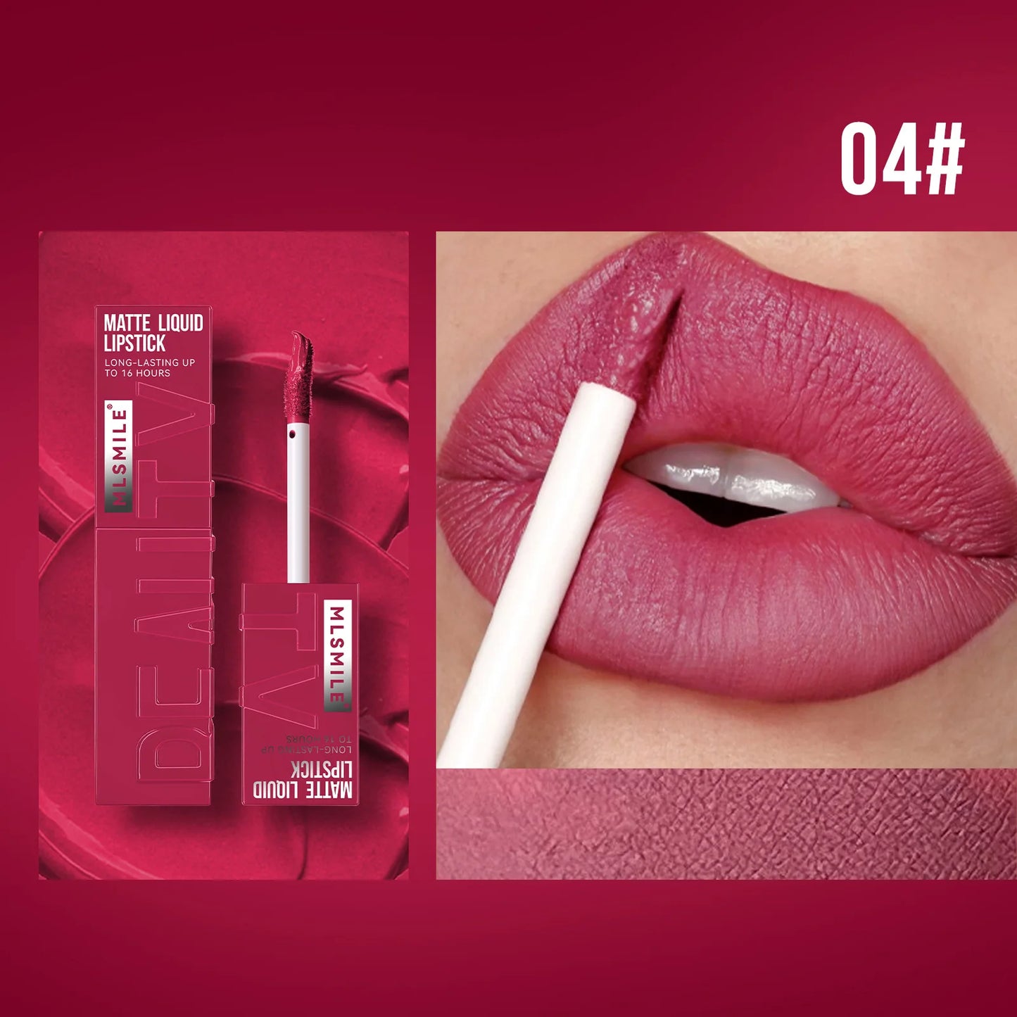 “6-Color Non-Stick Velvet Satin Lip Gloss, Waterproof, Long-Lasting Matte Liquid Lipstick”