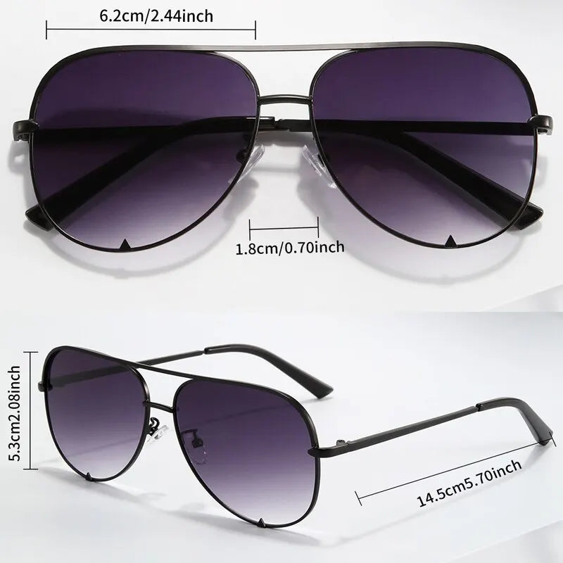 “European retro double-beam metal sunglasses, unisex toad mirror style.”