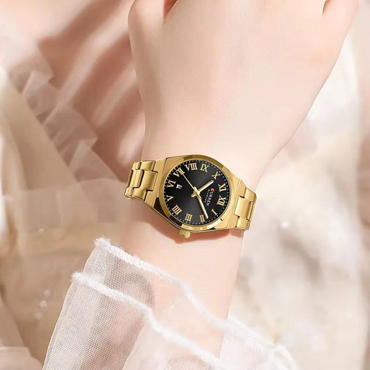“Luxury Fashion Women’s Watch, Waterproof Quartz, Stainless Steel Elegant Timepiece.”
