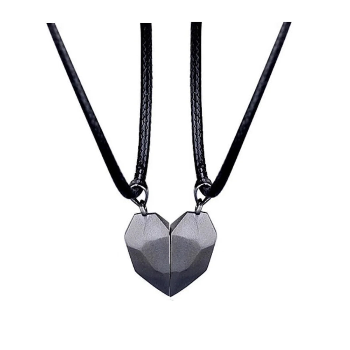 “2Pcs Magnetic Heart Necklace - Couples’ Jewelry for Valentine’s & Weddings.”