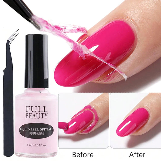 “15ml peel off latex, antifreezing nail liquid, edge protection, fast dry, nail care tool.”