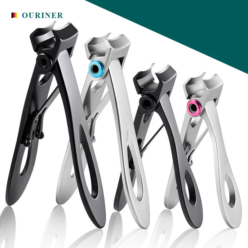 “High-Quality Stainless Steel Nail Clippers, Two Sizes, Durable Manicure & Pedicure Tools”