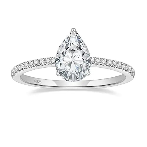 “925 Sterling Silver 2CT Engagement Ring, Cubic Zirconia Wedding Promise Jewelry.”