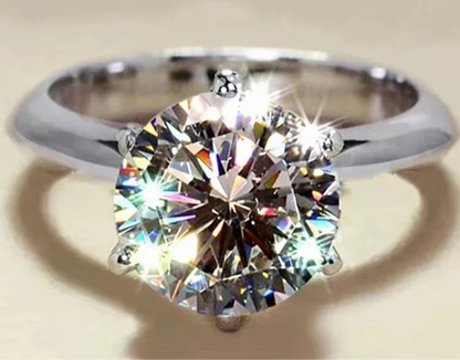 “GRA-certified moissanite solitaire ring, VVS1, perfect for engagement or wedding.”