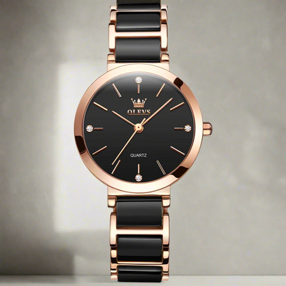 “Luxury Women’s Waterproof Quartz Wristwatch Elegant Fashion Bracelet Watch.”