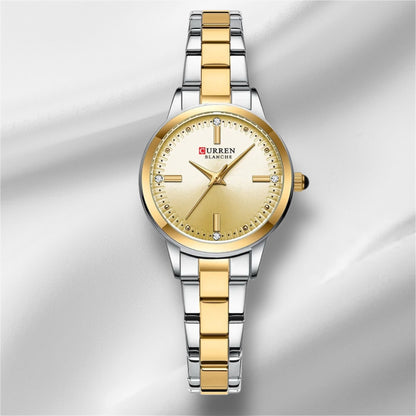“Women’s Bracelet Watch, Simple Dial, Elegant Quartz Fashion Accessory.”