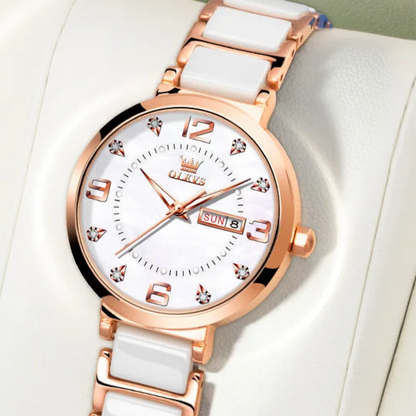 “Luxury Women’s Waterproof Quartz Wristwatch Elegant Fashion Bracelet Watch.”