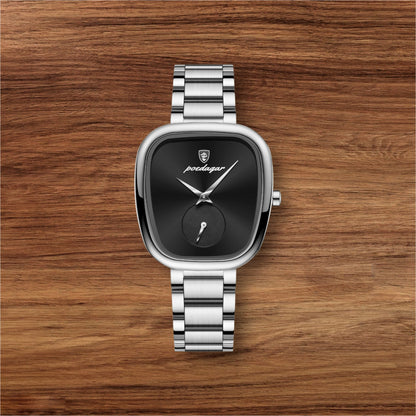 “Luxury Waterproof Stainless Steel Quartz Watch for Women, Elegant High-Quality Timepiece.”