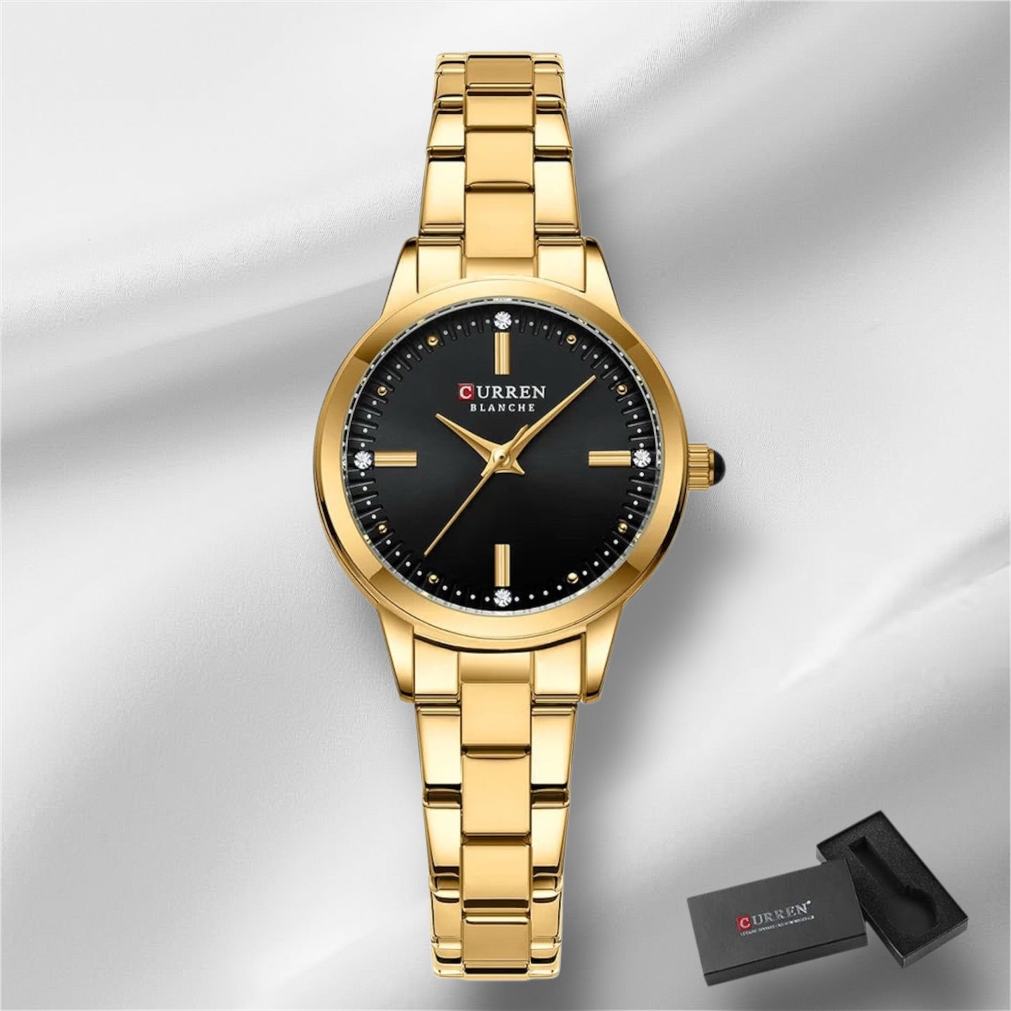 “Women’s Bracelet Watch, Simple Dial, Elegant Quartz Fashion Accessory.”