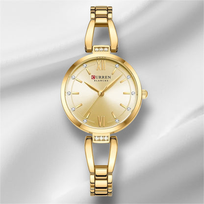 “Luxury Quartz Watch, Rhinestones, Stainless Steel Band, Fashionable Women’s Charming Wristwatch.”