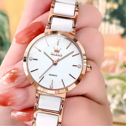 “Luxury Women’s Waterproof Quartz Wristwatch Elegant Fashion Bracelet Watch.”