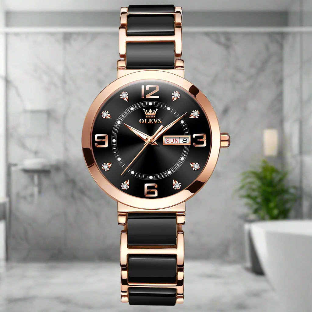 “Luxury Women’s Waterproof Quartz Wristwatch Elegant Fashion Bracelet Watch.”