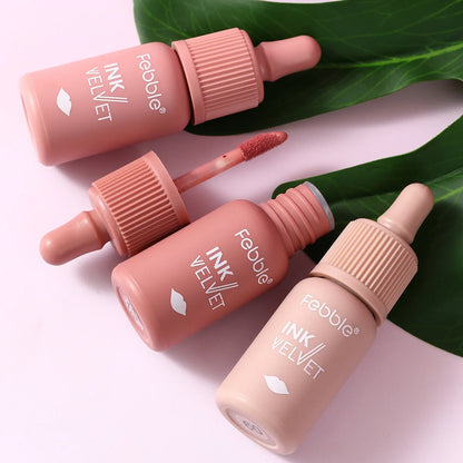 “12-Color Velvet Lip Gloss Matte, Long-Lasting Nude, Natural Look Finish”