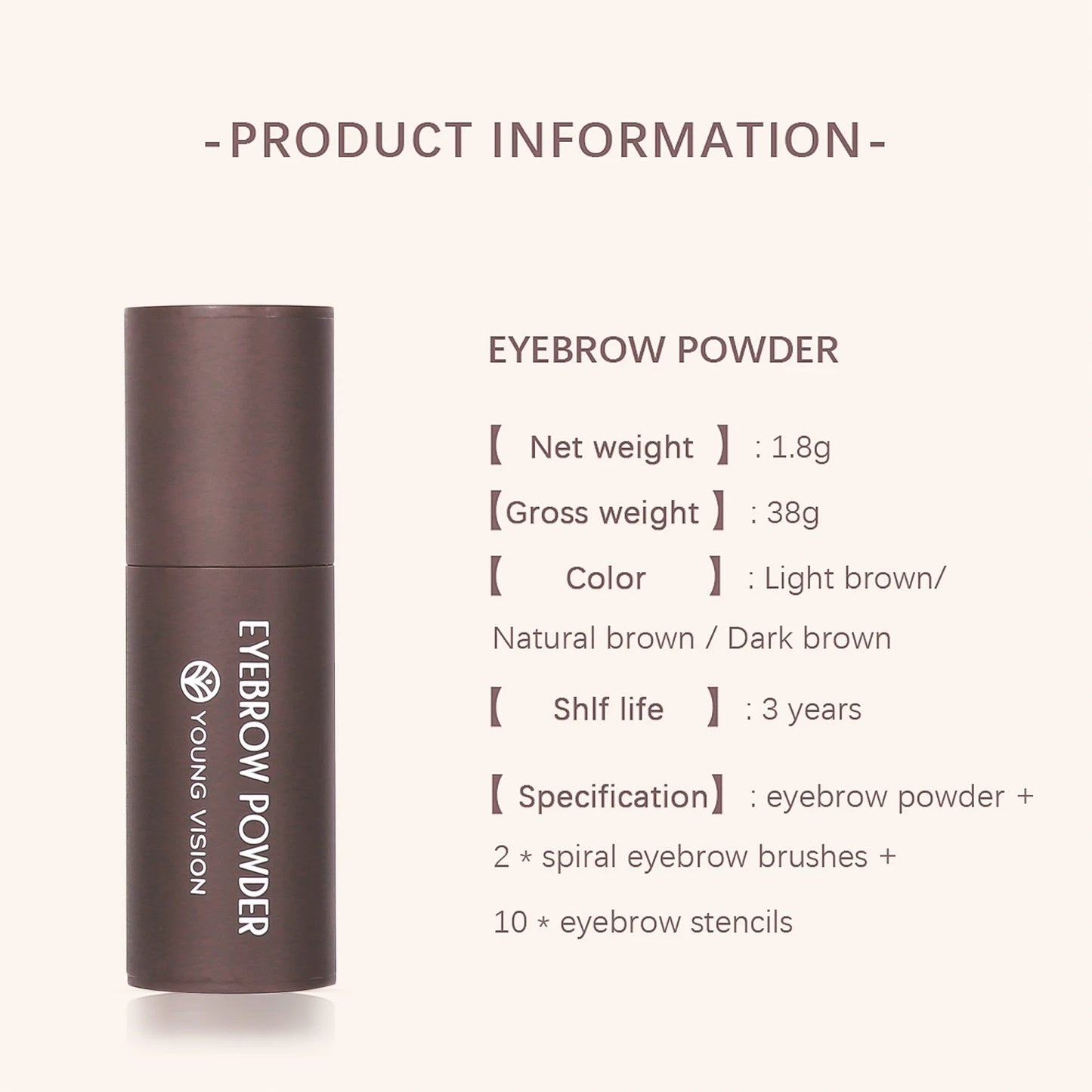 “Eyebrow Stamp Stencil Kit – 1 Stamp, 10 Shapes, Long-Lasting, Waterproof Brow Makeup”