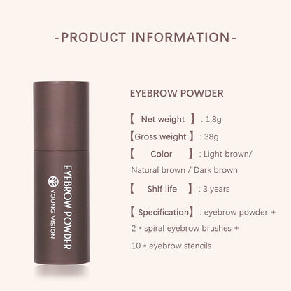 “Eyebrow Stamp Kit: Waterproof, Long-Lasting Brow Shaping with 10 Stencils.”