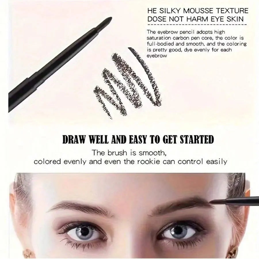“3pcs Waterproof Black Eyeliner Pencils, Smudge-Proof, Long-Lasting, Beginner-Friendly.”