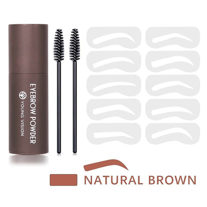 “Eyebrow Stamp Stencil Kit – 1 Stamp, 10 Shapes, Long-Lasting, Waterproof Brow Makeup”