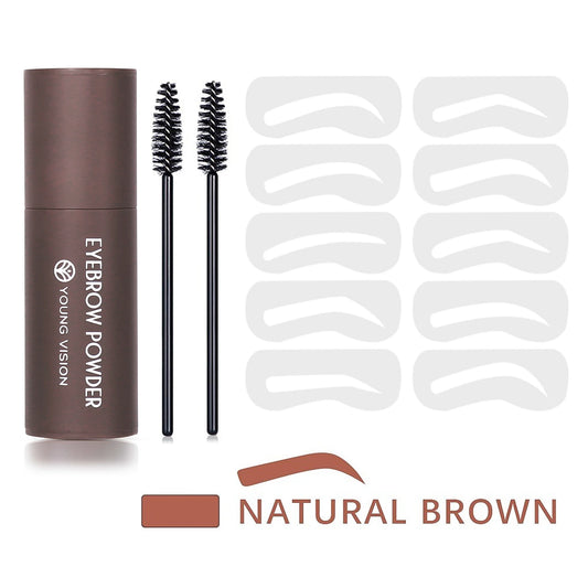“Eyebrow Stamp Stencil Kit – 1 Stamp, 10 Shapes, Long-Lasting, Waterproof Brow Makeup”