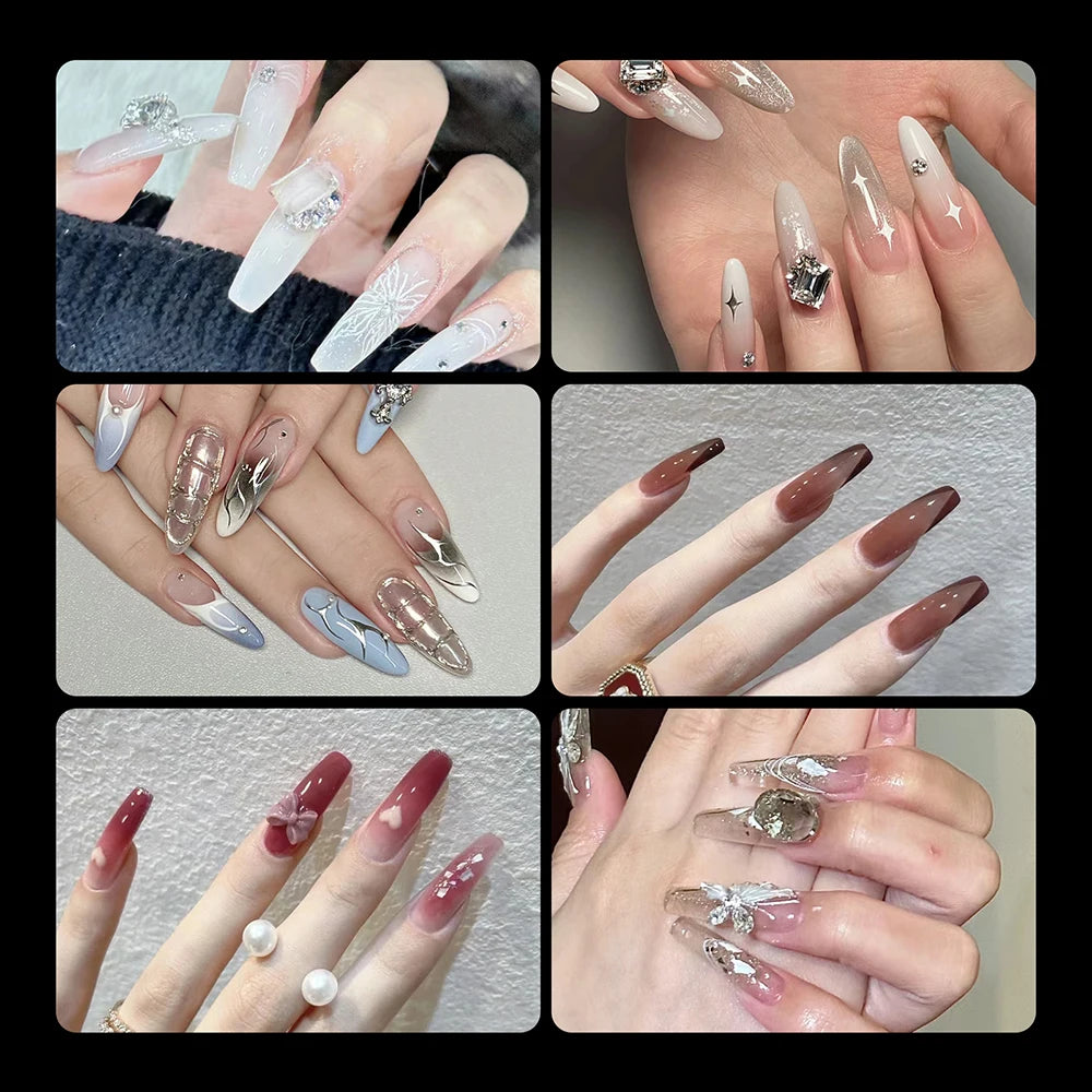 “145pcs Matte Nail Dual Forms, Clear Builder Molds for Poly Gel Extensions.”