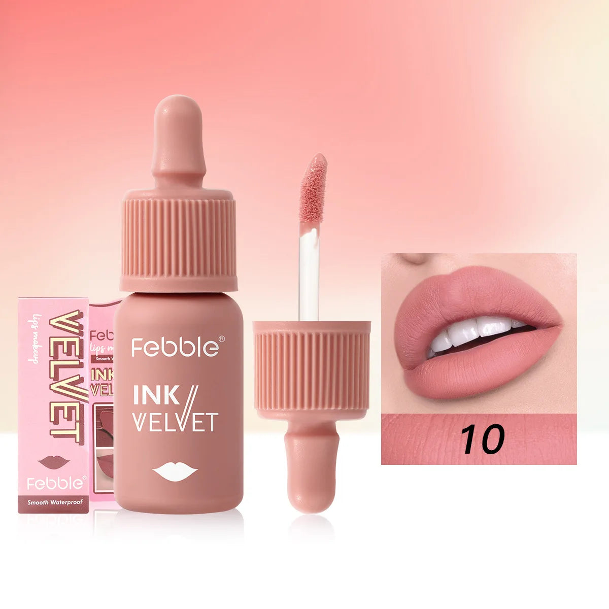 “12-Color Velvet Lip Gloss Matte, Long-Lasting Nude, Natural Look Finish”