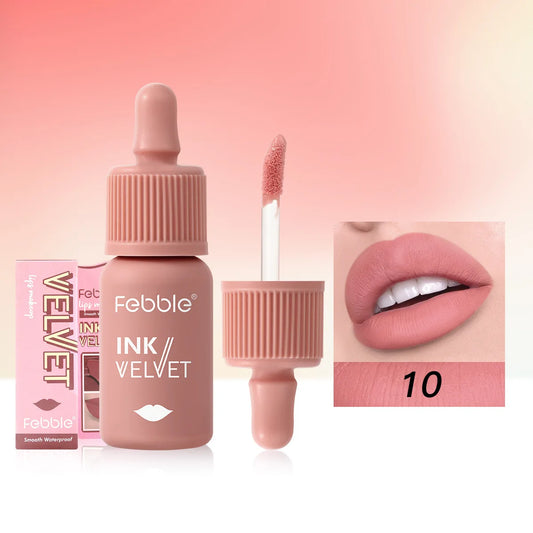 “12-Color Velvet Lip Gloss Matte, Long-Lasting Nude, Natural Look Finish”