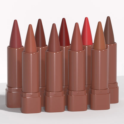 “Matte gradient lip liner for smooth application, defining elegant, long-lasting lips.”