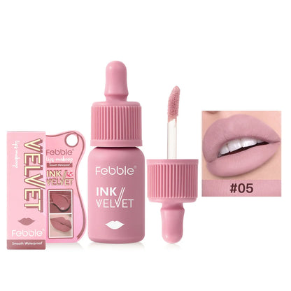 “12-Color Velvet Lip Gloss Matte, Long-Lasting Nude, Natural Look Finish”