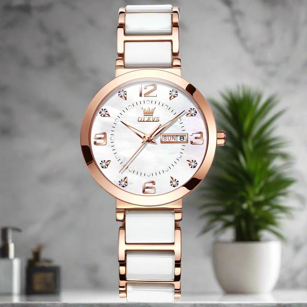 “Luxury Women’s Waterproof Quartz Wristwatch Elegant Fashion Bracelet Watch.”