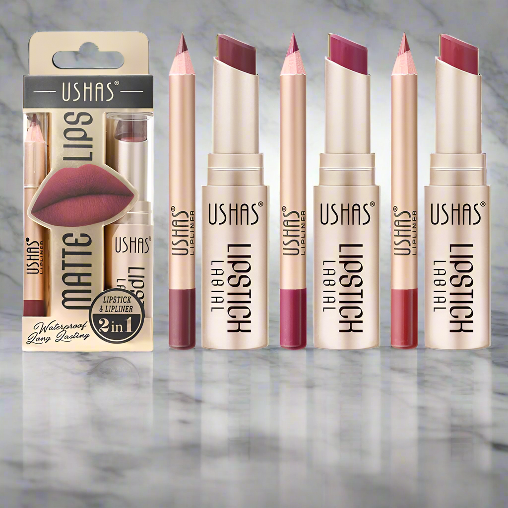 “12-color lip liner and matte lipstick set, long-lasting, easy coloring.”