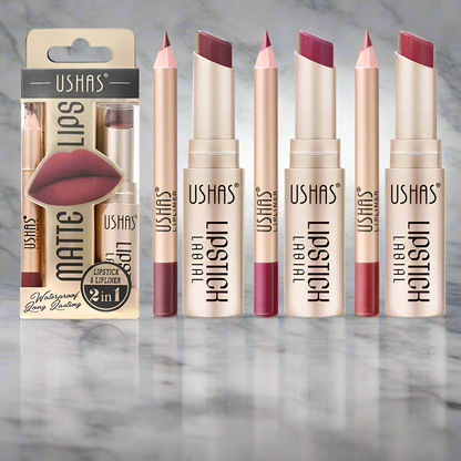 “12-color lip liner and matte lipstick set, long-lasting, easy coloring.”