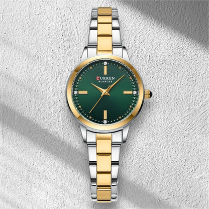 “Women’s Bracelet Watch, Simple Dial, Elegant Quartz Fashion Accessory.”