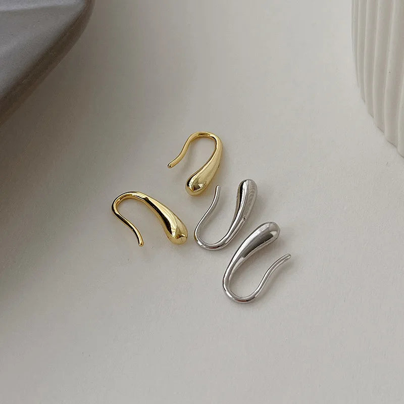 “925 Sterling Silver Water Drop Earrings - Retro Design Jewelry for Women.”