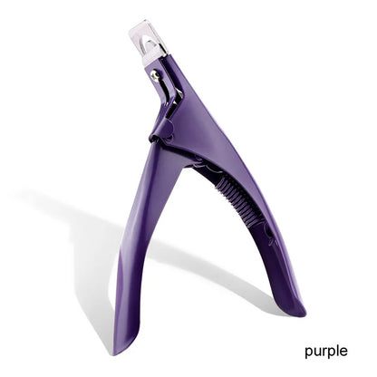 “Professional Stainless Steel Nail Cutter U-Type Acrylic Fake Nail Trimmer”