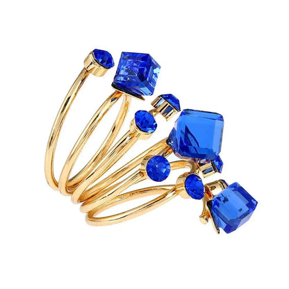 “Luxury Vintage Stone Ring - Antique Rhinestone & Crystal Wedding Ring for Women.”
