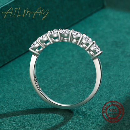 “100% 925 sterling silver stackable round cubic zirconia rings, perfect wedding gift.”