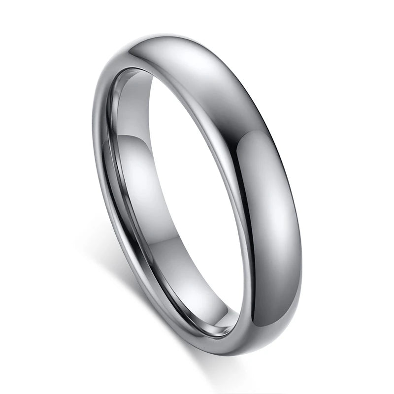 “Anti-scratch tungsten wedding rings, simple classic bands, durable couples jewelry, timeless design.”