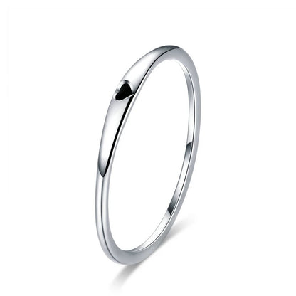 “Sterling Silver Carved Heart Wedding Band Stackable Promise Ring Women.”