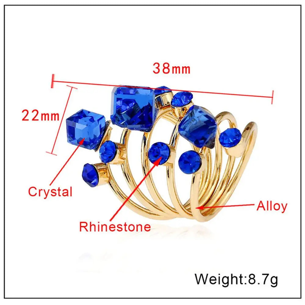 “Luxury Vintage Stone Ring - Antique Rhinestone & Crystal Wedding Ring for Women.”