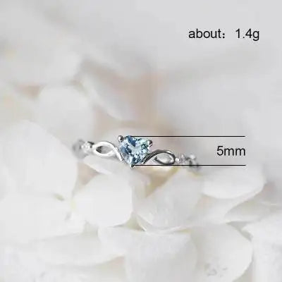“Simple heart ring for women with zircon stone, a cute and romantic birthday gift for your girlfriend.”